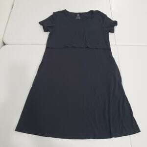 Kindred Bravely Dress Womens Medium Black Nursing Maternity T Shirt Knee Length
